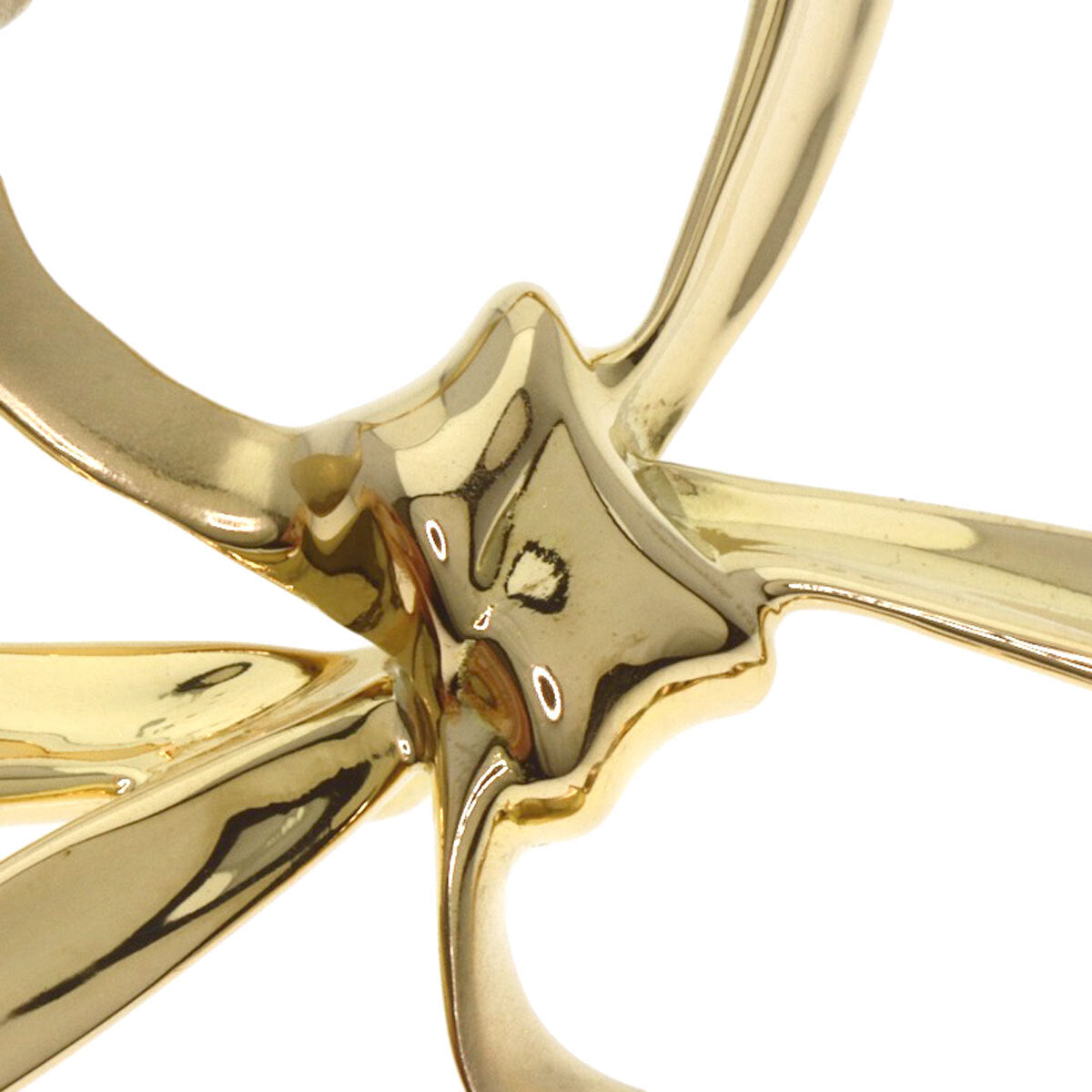 Tiffany&Co. Ribbon Brooch Brooch K18 Yellow Gold