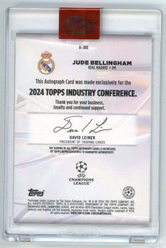 Jude Bellingham 2024 Topps Autographed Industry Conference #A-Jbe