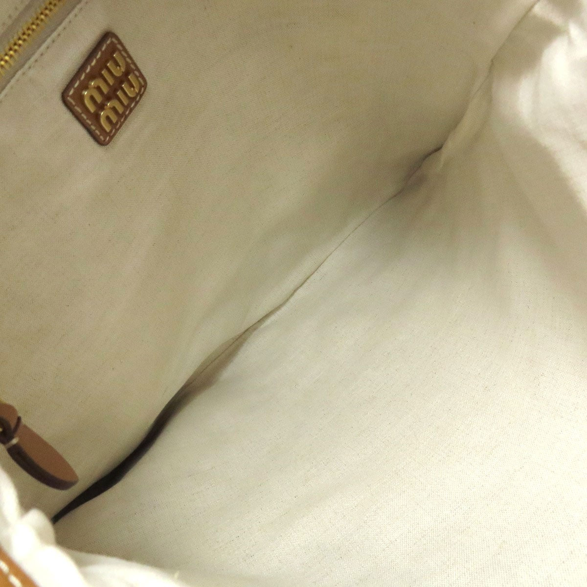 Calf MIUMIU logo Tote Bag