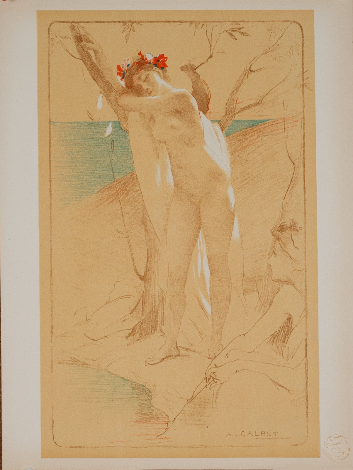 Antoine Calbet Linconnue 1898 Lestampe Moderne Lithograph