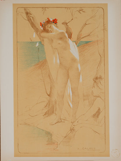 Antoine Calbet Linconnue 1898 Lestampe Moderne Lithograph