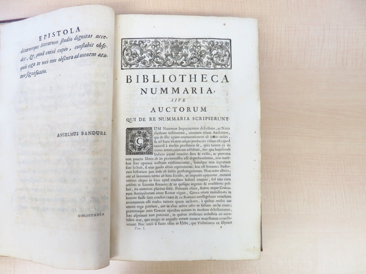 Collection Of Coins Of The Ancient Roman Empire  1718 Rare Book Anselmo Banduri