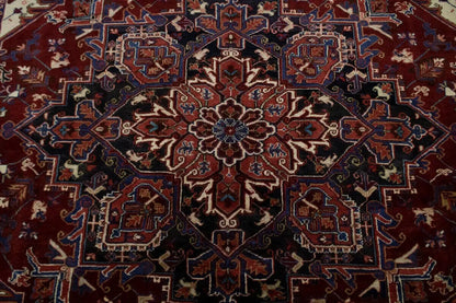 8X11 ft One of a Kind Vintage Geometric Wool Rug