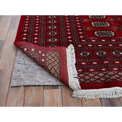 9'X11'9" Ruby Red Princess Bokara Hand Knotted Soft Wool Rug