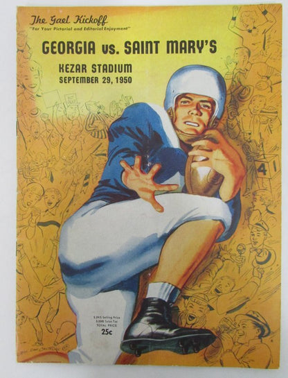 9/29/1950 Georgia Bulldogs Vs. Saint Mary'S Official Football Program 131193