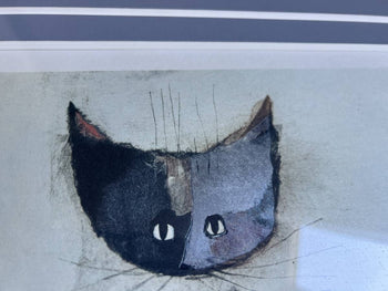 Rosina Wachtmeister Cat Lithograph Signed 120/900 Limited Edition Framed Art