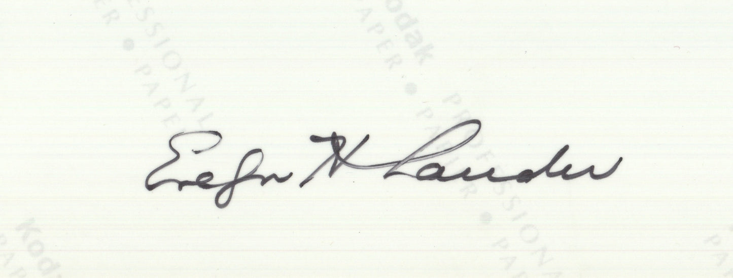 Evelyn H. Lauder Snow Marshmallows Signed "