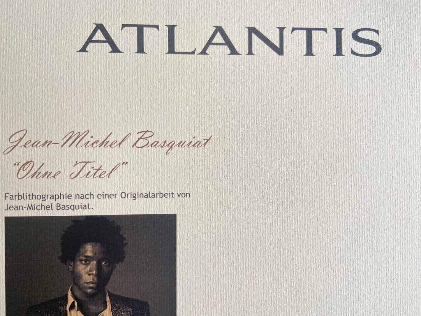 Jean-Michel Basquiat Lithograph Coa Signed Numbered By Hand