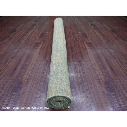 6'x8'9" Gray Whimsical Collection Wool Futuristic Modern Design Hand Knotted