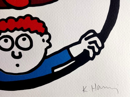 Keith Haring Lithograph Coa Signed Numbered By Hand Certified 180