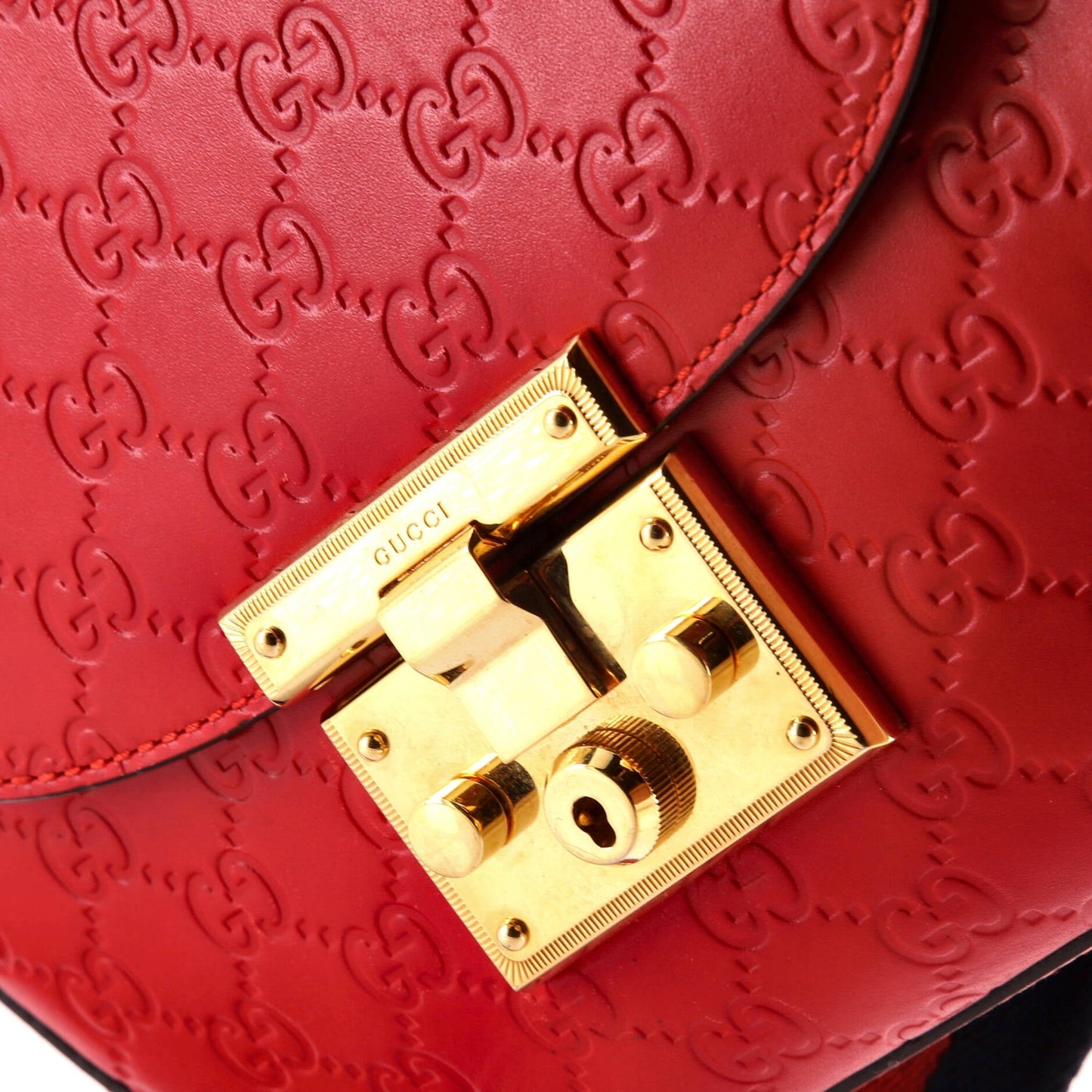 Gucci Padlock Saddle Shoulder Bag Guccissima Leather Medium