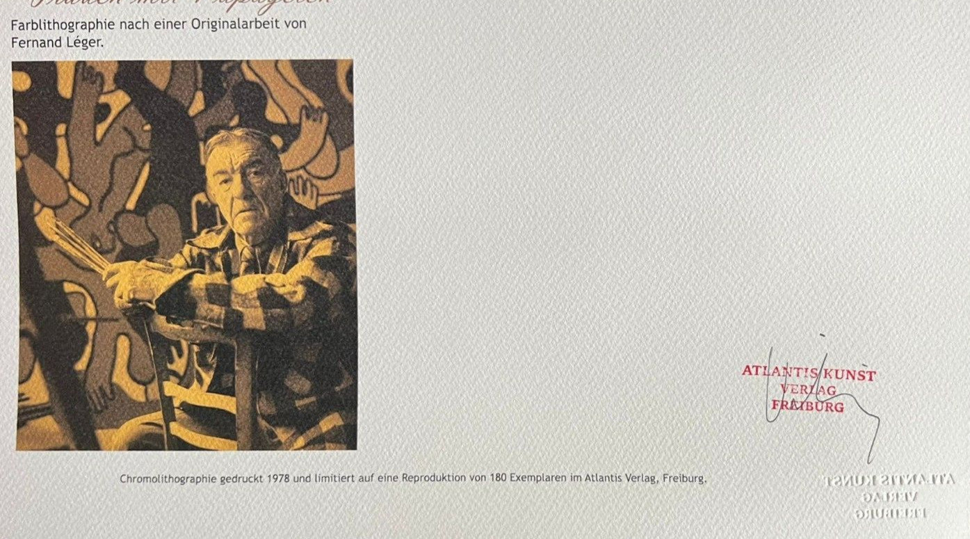 Fernand Lger Lithograph Coa (Original Numbered Signature Stamp)