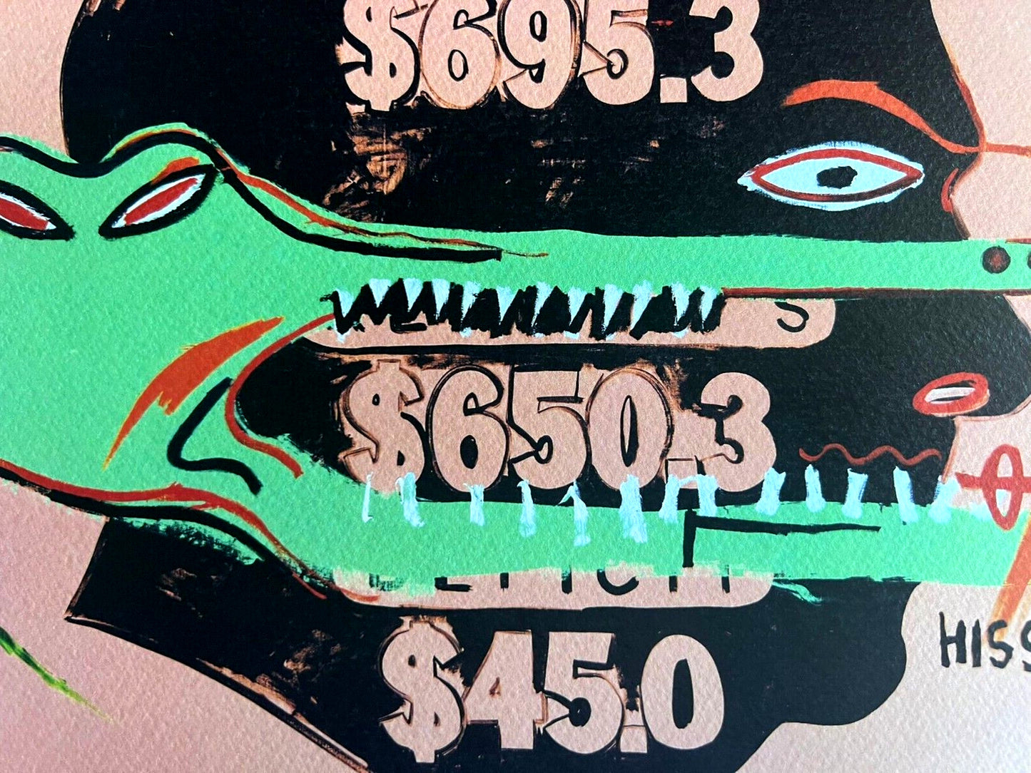 Andy Warhol And Jean-Michel Basquiat Lithograph Signed Numbered Coa