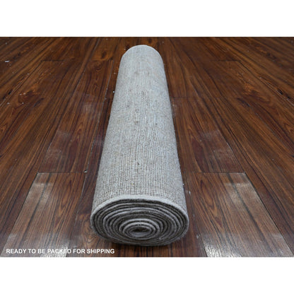2'8"X15'5" Ice Cube Gray Angora Oushak Oversized Runner Oriental Rug