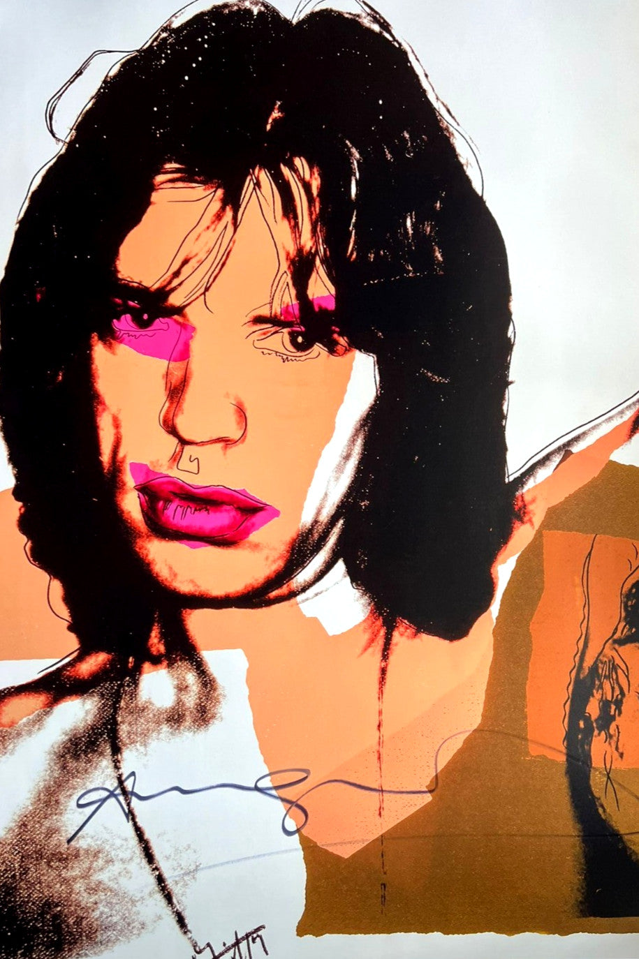Andy Warhol "Mick Jagger" Hand Signed Coa Certificate Foundation