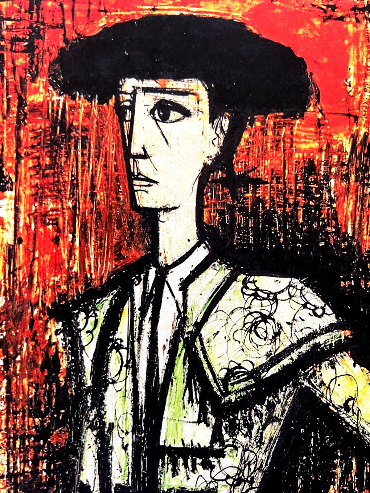 Bernard Buffet Certified Lithograph Coa Signed Op With Pen Numbered Pencil 180Ex