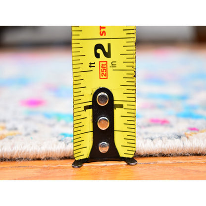 4'X6' The Peacock Sari Silk Colorful Hand Knotted Oriental Rug