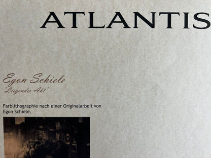 Egon Schiele Lithograph From An Painting Coa Signed In Pen Numbered