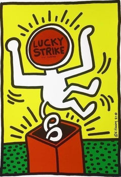 Keith Haring Lucky Strike offset lithograph 1987