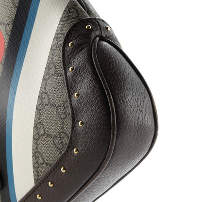 Gucci Jackie 1961 Hobo Studded Printed Gg Coated Canvas Small