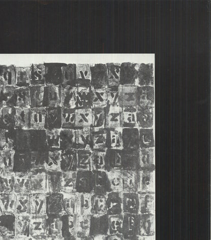 Jasper Johns Alphabets Signed " Offset Lithograph Pop Art Black