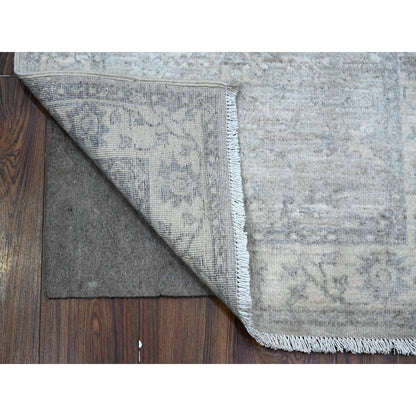 2'6"X17'9" Gray Fine Peshawar Ziegler Mahal Design Xl Runner Oriental Rug