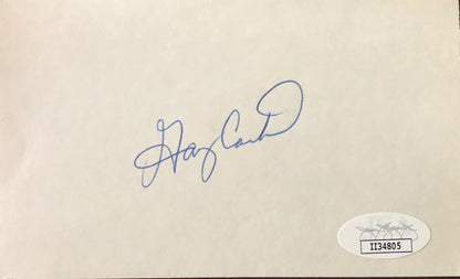 (JSA) Gary Carter Autographed 3x5 Card