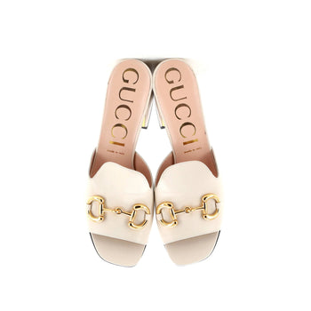 Gucci Women'S Horsebit Block Heel Sandals Leather