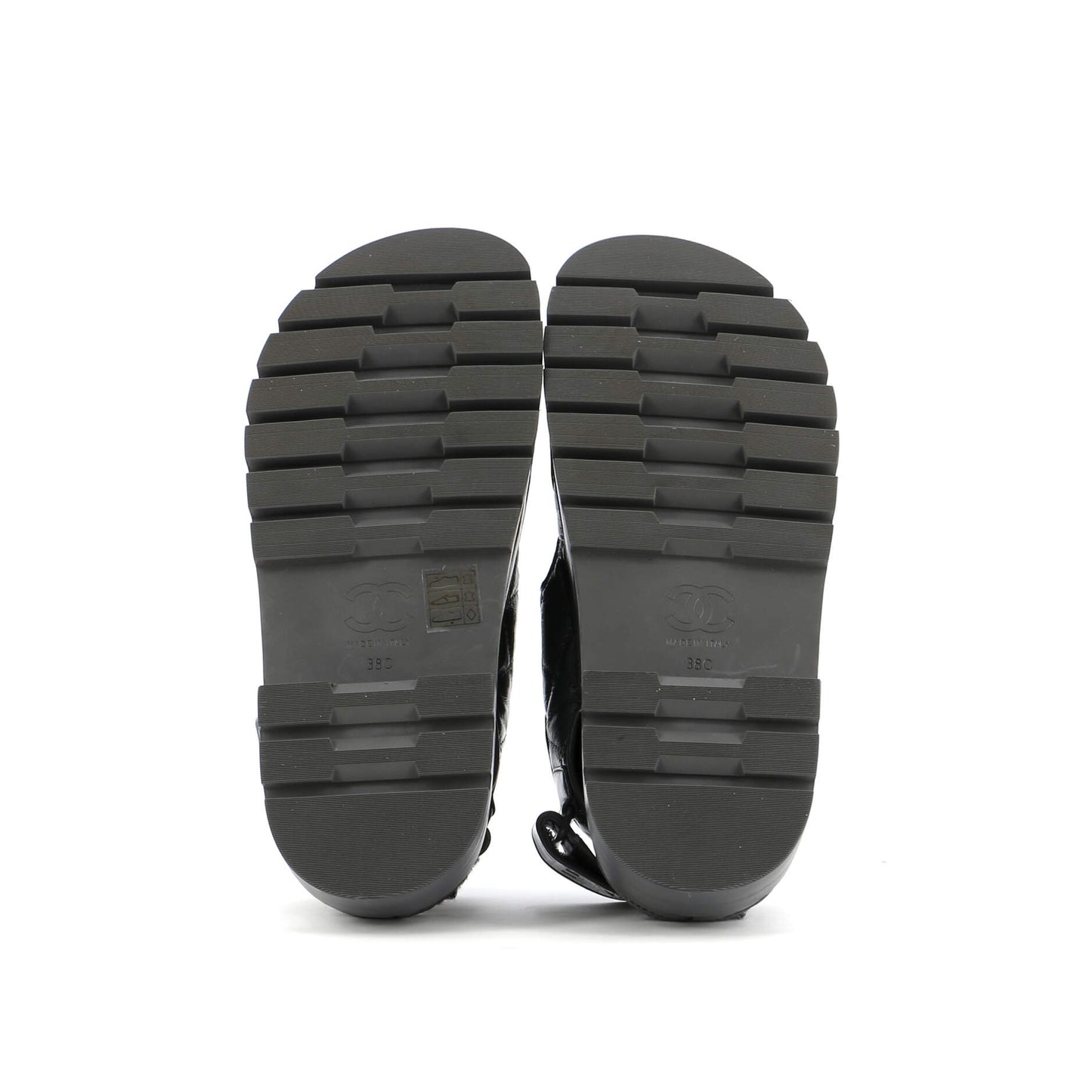 Chanel Women'S Dad Sandals Leather And Shearling