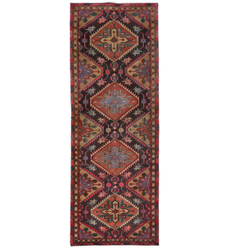 Semi-Antique Distressed Oriental Runner Rug Muted