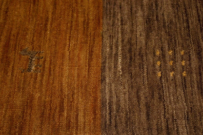 5X5 Ft Square Multicolor Striped Wool Rug