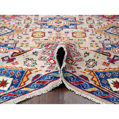 12'X17'9" Camel Geometric Design Wool Hand Knotted Oversize Oriental Rug