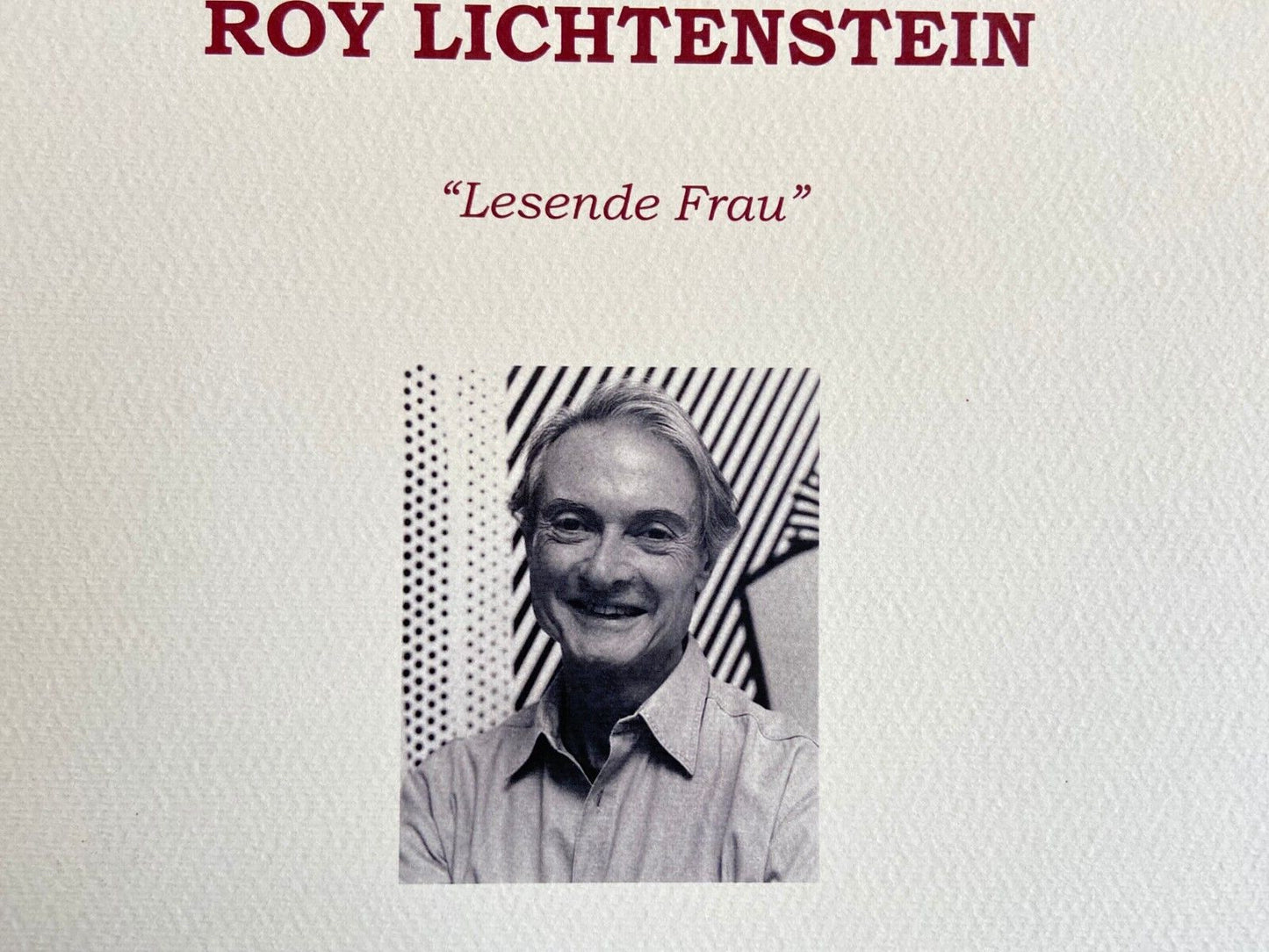 Roy Lichtenstein Lithograph Coa Signed Numbered