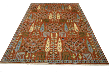 Decor Tree of Life Chobi 9X12 Oriental Rug Wool Carpet Floral Style Farmhouse