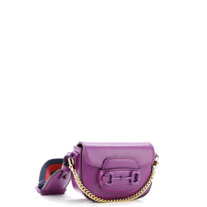 Gucci Horsebit 1955 Shoulder Bag Leather Super Mini