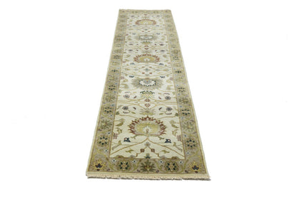 2'6X10 Ft Handmade Peshawar Runner Rug Oriental