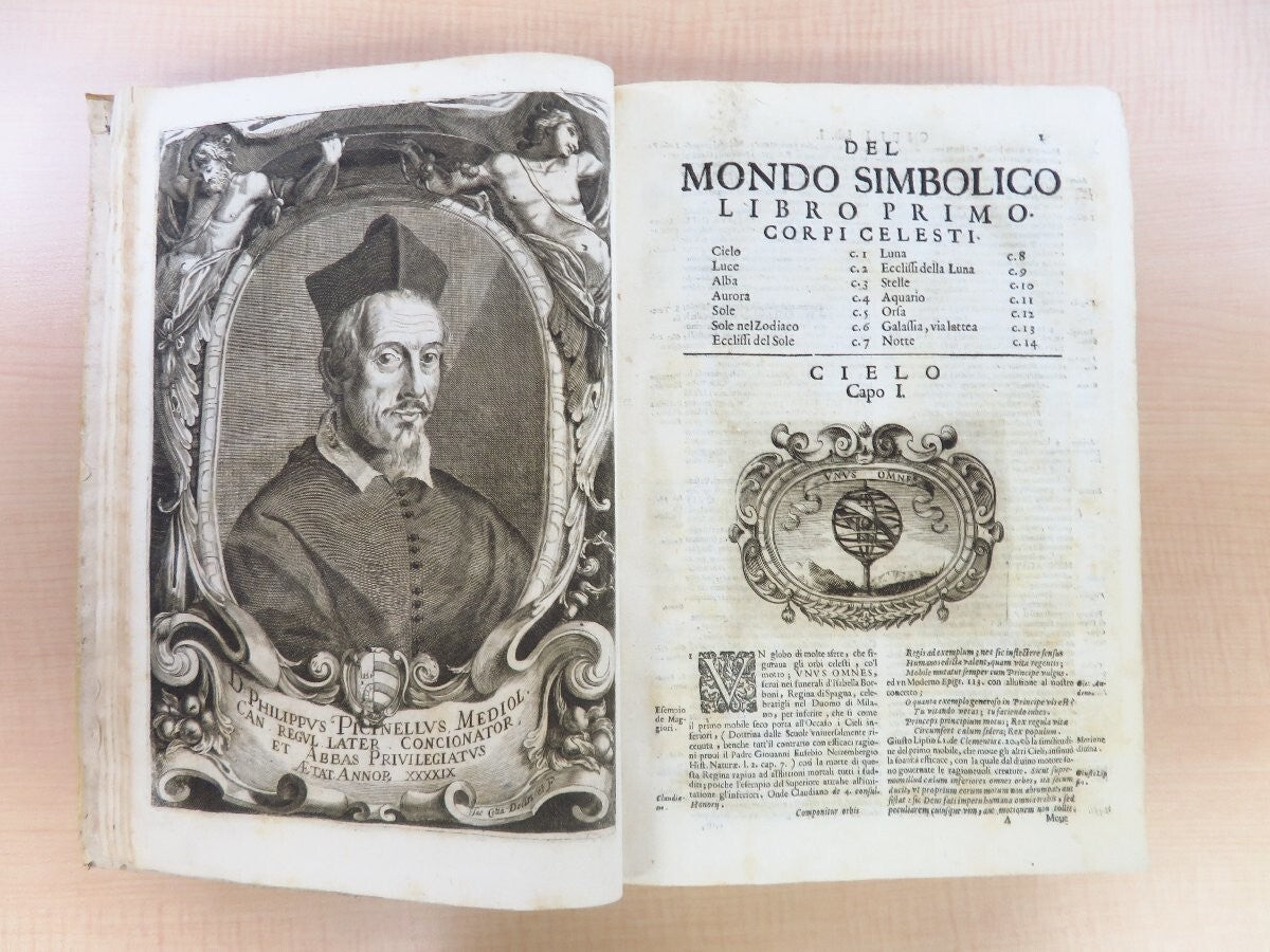 1653 First Edition Filippo Picinelli'S 'Mondo Simbolico' Illustrated Emblem Book