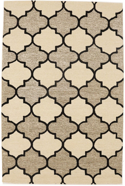 Hand tufted multicolored trellis rug contemporary wool modern carpet