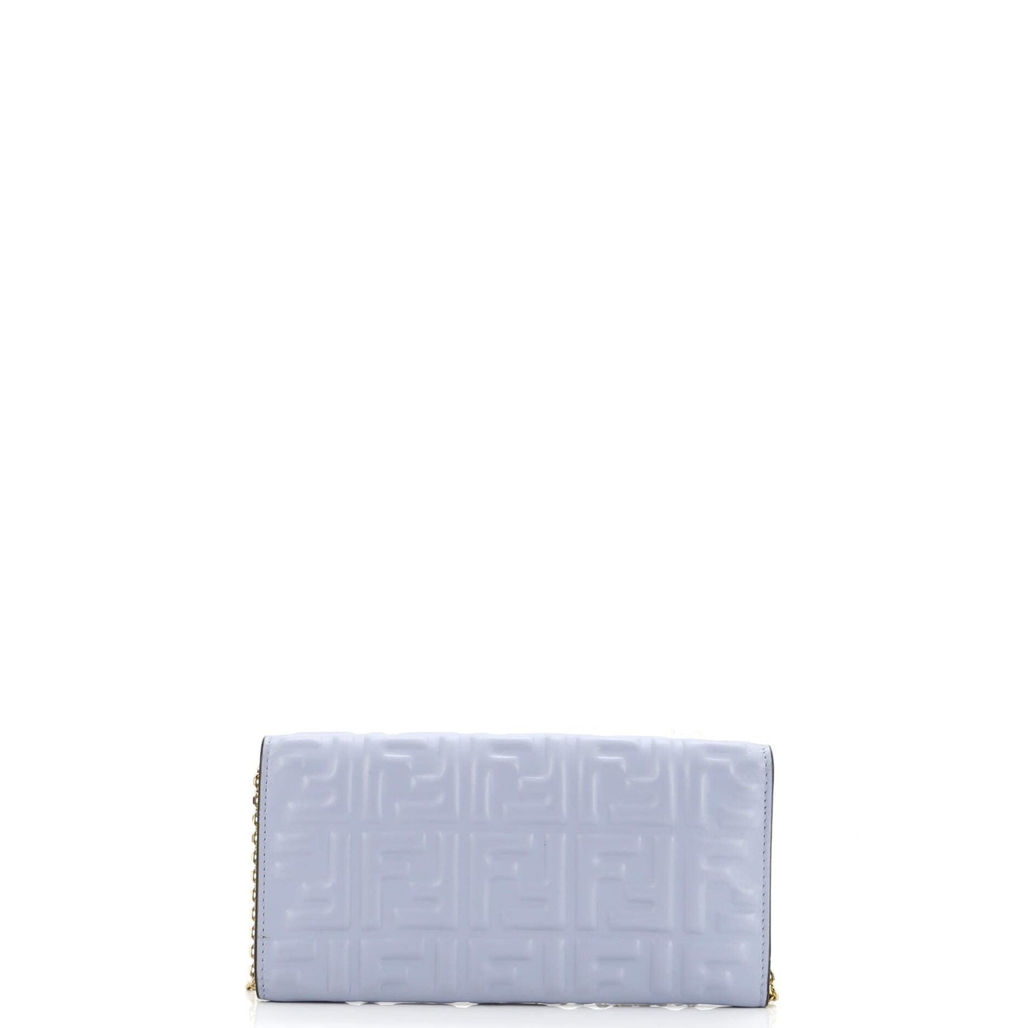 Fendi Baguette Continental Wallet On Chain Zucca Embossed Leather