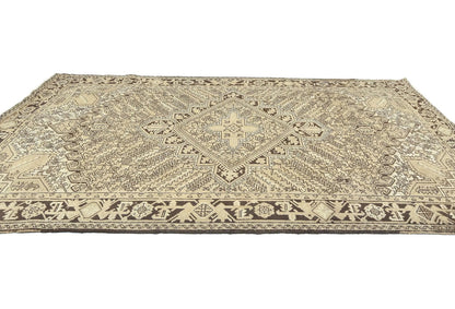 Distressed Vintage Oriental Rug 7X10 Ft Muted