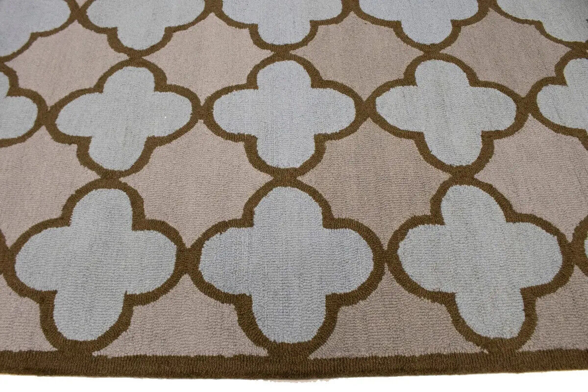 Multicolored Trellis Design 5X8 Hand-Tufted
