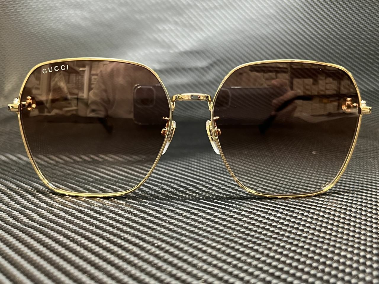 Gucci Gg0882Sa 003 Gold Square Women'S 60 Mm