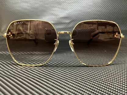 Gucci Gg0882Sa 003 Gold Square Women'S 60 Mm