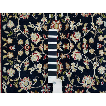 2'8"X19'2" Blue Nain 250 Kpsi Hand Knotted Wool Xl Runner Oriental Rug