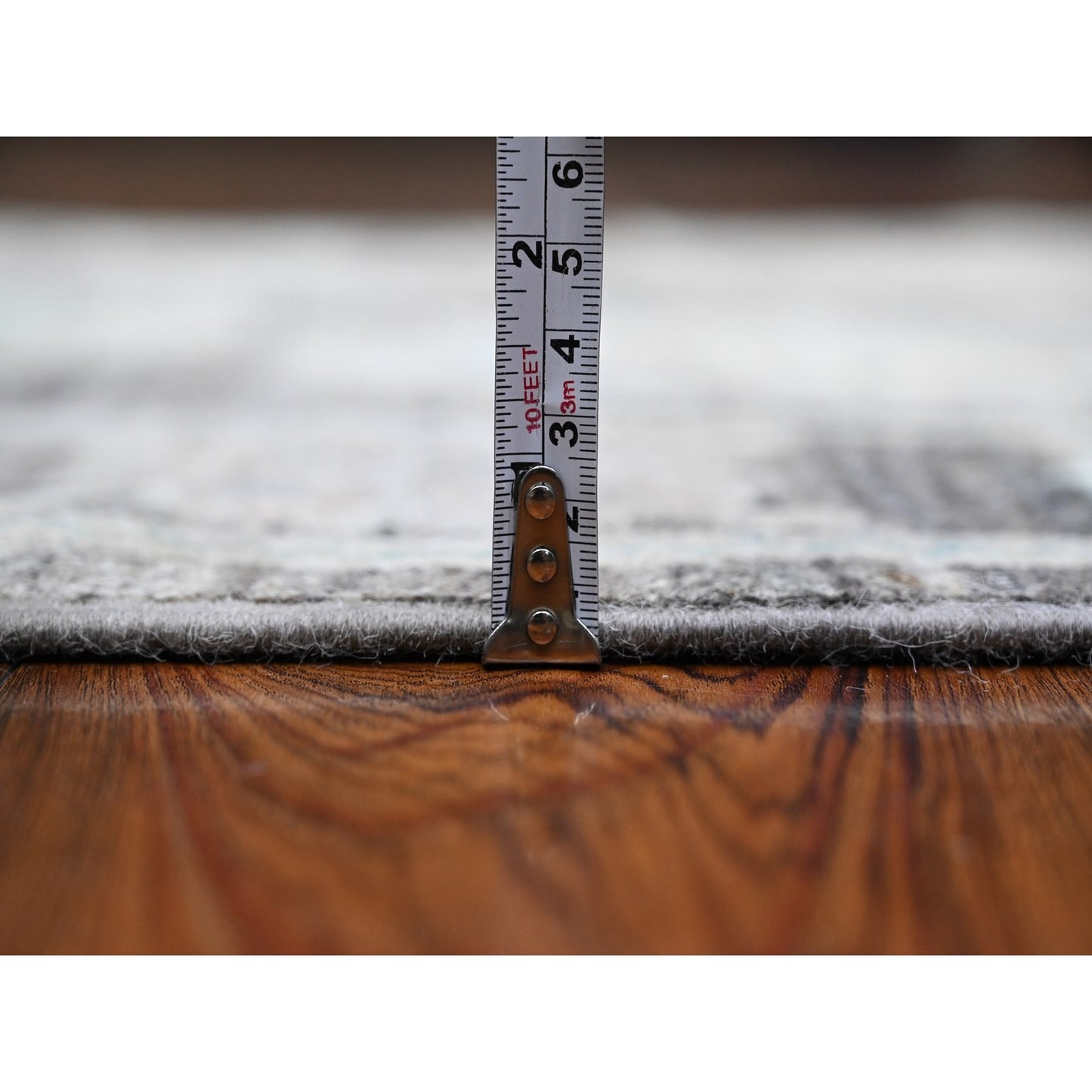 3'X15'7" Chameleon Gray Angora Oushak Oversized Runner Oriental Rug