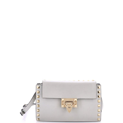 Valentino Garavani Rockstud Flip Lock Flap Bag Leather Small
