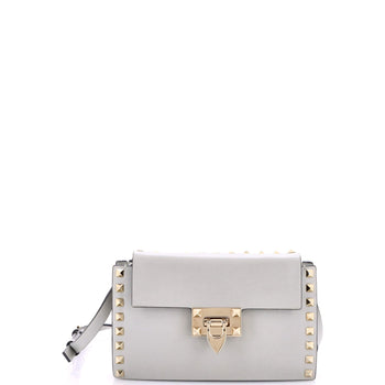 Valentino Garavani Rockstud Flip Lock Flap Bag Leather Small