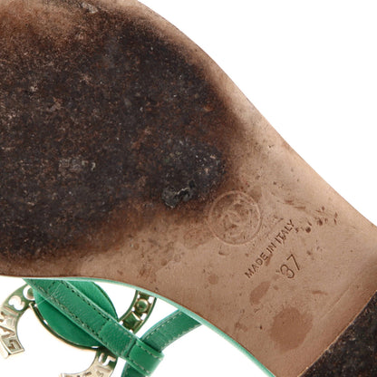 Chanel Women'S Cc T-Strap Sandals Leather