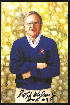 Ralph Wilson Jr. Signed/Inscr Glac Goal Line Art