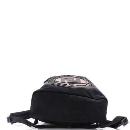 Fendi Ff Logo Stamp Buckle Backpack Canvas Large